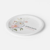 Wild Floral Bouquet Babydusche Pappteller (Schrägansicht)