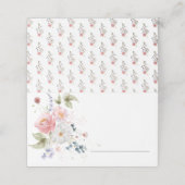 Wild Floral Bouquet Babydusche Platzkarte (Außenseite Aufgefaltet)