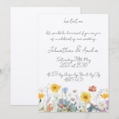 Wild floral Customisable Wedding Invitation  Einladung (Vorne/Hinten)