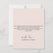 Wild Floral Meadow Wedding Foto Dankeskarte (Rückseite)