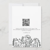 Wild Floral | Qr Code Hochzeit Einladung (Rückseite)