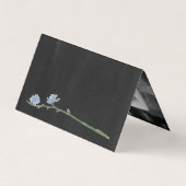 Wild florale Chalkboard & Foto Geschenkkarte Visitenkarten (Rückseite)