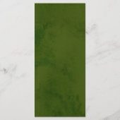 Wild florale Green Foliage Wedding Menu Menükarte (Rückseite)