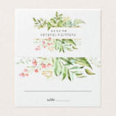 Wild florale Grünfolien Hochzeitstisch (Außenseite Aufgefaltet)