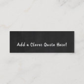 Wild florale Halbpension, Lesezeichen Mini Visitenkarte (Rückseite)