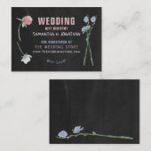 Wild florale Tafel, Gift Registry Card Begleitkarte (Vorne/Hinten)