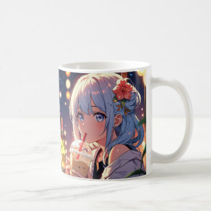 Wild florale Tasse bleibe - Aquarell Peony & Cherr