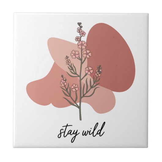 Wild florales Design Fliese (Vorderseite)