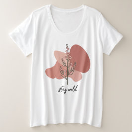 Wild florales Design Große Größe T-Shirt