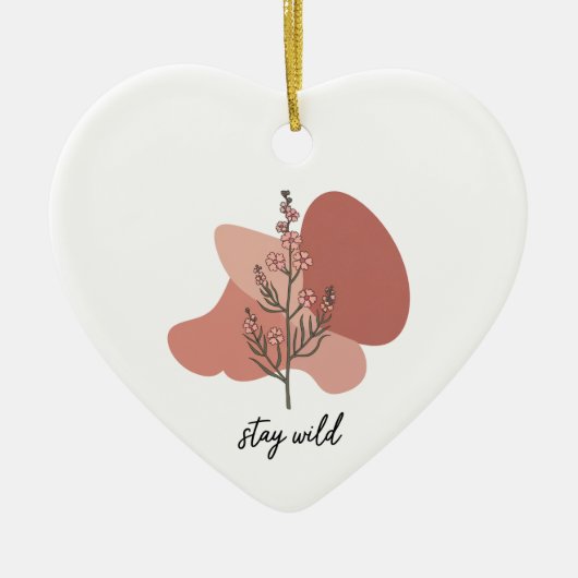 Wild florales Design Keramik Ornament (Vorne)