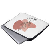 Wild florales Design Laptopschutzhülle (Vorne Knopf)