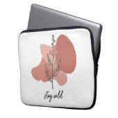Wild florales Design Laptopschutzhülle (Vorderseite Links)