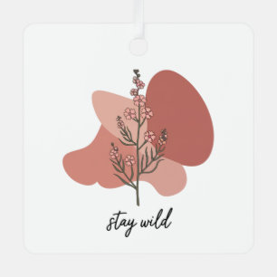 Wild florales Design Ornament Aus Metall