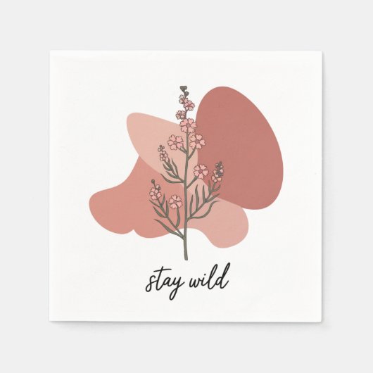 Wild florales Design Serviette (Vorderseite)