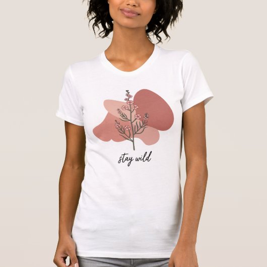 Wild florales Design T-Shirt (Vorderseite)