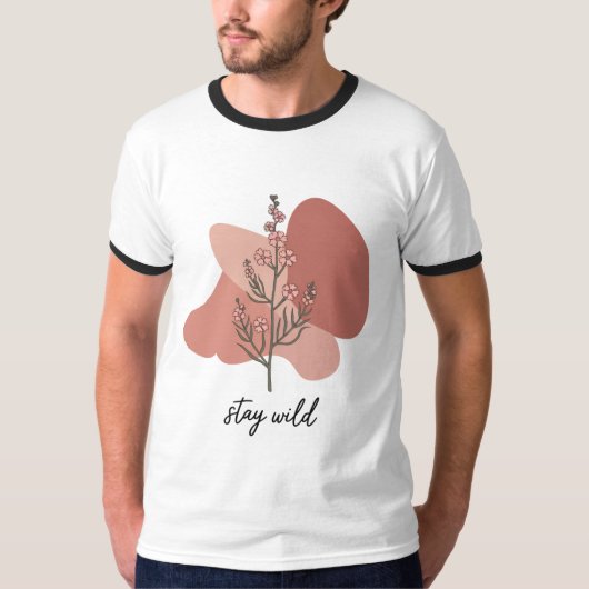 Wild florales Design T-Shirt (Vorderseite)