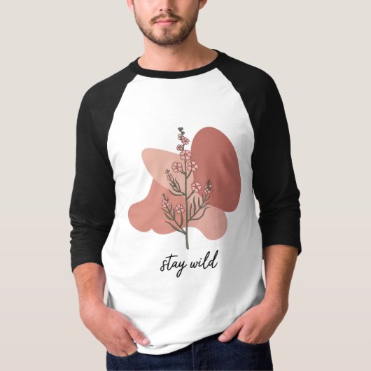 Wild florales Design T-Shirt (Vorderseite)