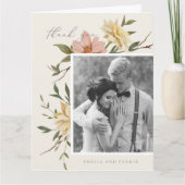 Wild Florals Danke-Card Dankeskarte (Vorderseite)