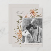 Wild Florals Danke-Card Dankeskarte (Vorne/Hinten)