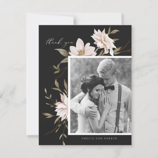 Wild Florals Danke-Card Dankeskarte (Vorderseite)