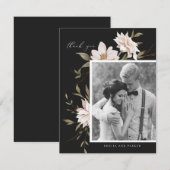 Wild Florals Danke-Card Dankeskarte (Vorne/Hinten)