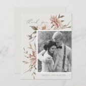 Wild Florals Danke-Card Dankeskarte (Vorne/Hinten)