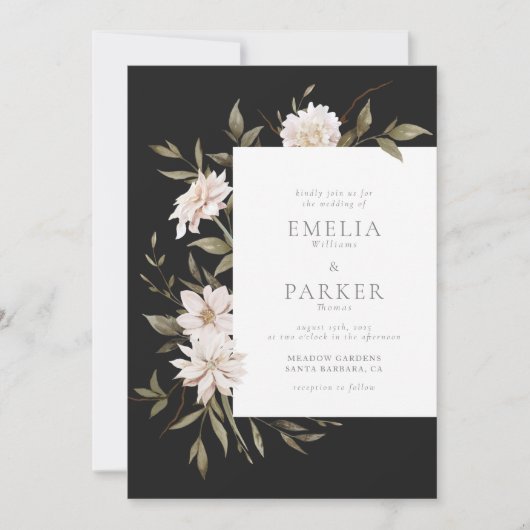 Wild Florals Einladung (Vorderseite)