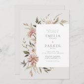 Wild Florals Einladung (Vorne/Hinten)