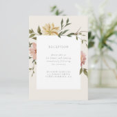 Wild Florals Empfang Beilage Card RSVP Karte (Stehend Vorderseite)