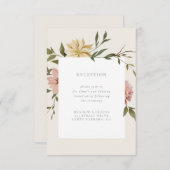 Wild Florals Empfang Beilage Card RSVP Karte (Vorne/Hinten)
