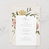 Wild Florals Menu Card Menükarte (Vorne/Hinten)