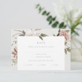 Wild Florals RSVP Card mit Entrée Choice Karte (Stehend Vorderseite)