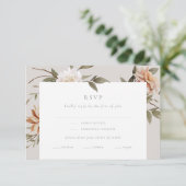 Wild Florals RSVP Card mit Entrée Choice Karte (Stehend Vorderseite)