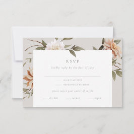 Wild Florals RSVP Card mit Entrée Choice Karte