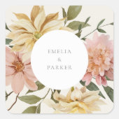 Wild Florals Square Sticker (Vorderseite)