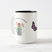 Wild flower blooming zweifarbige tasse (Vorderseite Links)