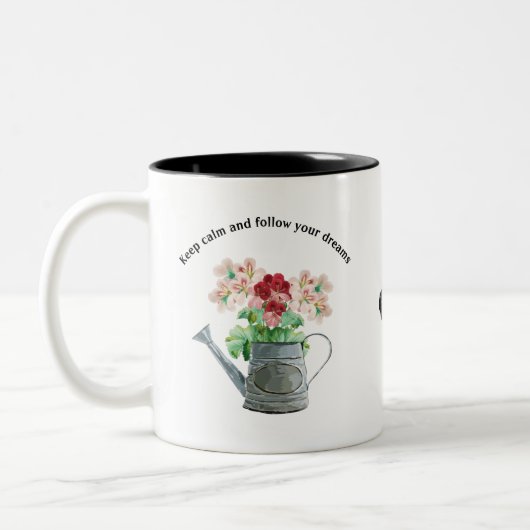 Wild flower blooming zweifarbige tasse (Links)