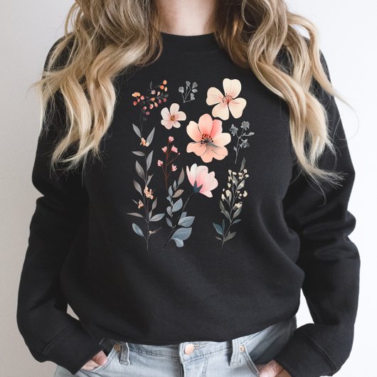 Wild Flower-Floral-Cute Sweatshirt