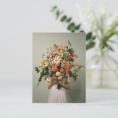 Wild Flower Girl Postkarte (Stehend Vorderseite)