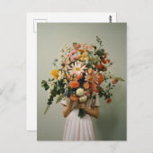 Wild Flower Girl Postkarte (Vorne/Hinten)