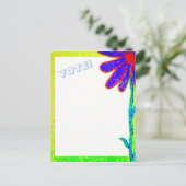 Wild Flower VOTE! Postkarte (Stehend Vorderseite)