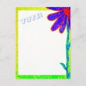 Wild Flower VOTE! Postkarte (Vorderseite)