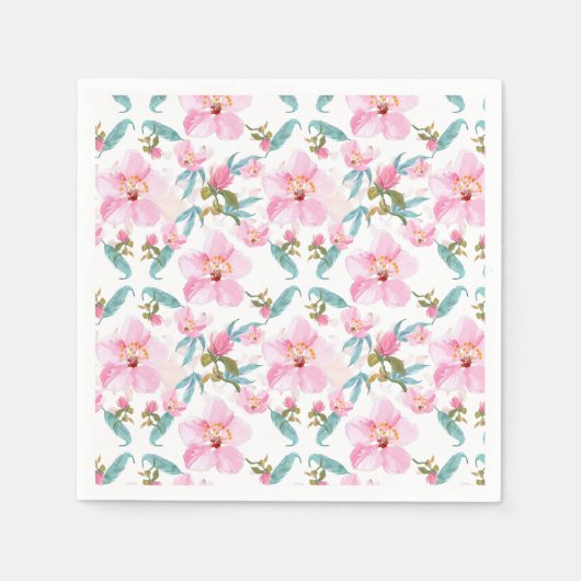 wild flowers cherry blooming garden serviette (Vorderseite)