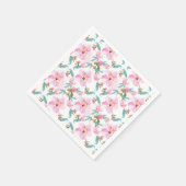 wild flowers cherry blooming garden serviette (Ecke)