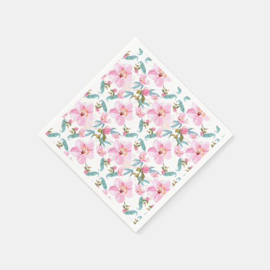wild flowers cherry blooming garden serviette (Ecke)