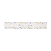 Wild Flowers Hand Written Wedding  Einladungsbanderole (Flach)