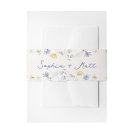 Wild Flowers Hand Written Wedding  Einladungsbanderole