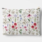 Wild Flowers Illustration Pattern – Hand-Drawn Zubehörtasche (Rückseite)