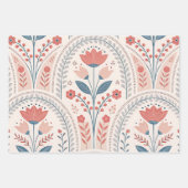 Wild flowers Pink Pastel Botanical Garden Floral Geschenkpapier Set (Vorderseite)