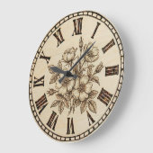 Wild flowers Wall Clock Große Wanduhr (Winkel)